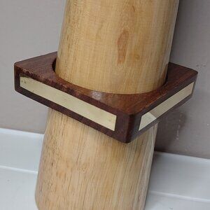 8 Inch Vintage Square Wooden Bangle
